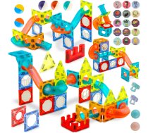 Ricokids RK-763 magnētiskie klucīši ar apgaismojumu, XL komplekts - magnetic blocks, marble run