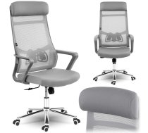 Sofotel Brema Ergonomisks Biroja Krēsls ar Tīkliņu, Pelēks - ergonomic office chair, mesh desk chair, computer chair