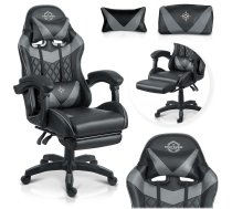 Gaming krēsls Sofotel Draknor II ar kāju balstu, melni pelēks - gaming chairs, gaming chair, ergonomic gaming chair