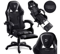 Spēļu krēsls ar kāju balstu Specter Sofotel ergonomisks, melns - gaming chairs, gaming chair, ergonomic gaming chair