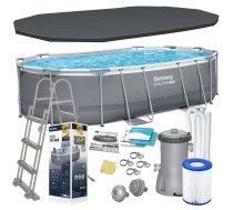 Bestway 56448 Power Steel karkasa baseins 488x305x107 cm - frame pool, Bestway pool, large garden pool