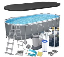 Bestway 56710 Power Steel karkasa baseins 549x274x122 cm - frame pool, Bestway pool, large garden pool