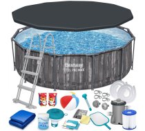 Bestway 5614X Power Steel karkasa baseins 366x100 cm ar piederumiem - frame pool, Bestway pool, garden pool
