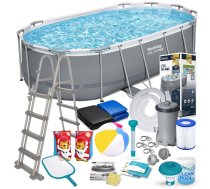 Bestway 56620 Power Steel karkasa baseins 427x250x100 cm, 18-in-1 komplekts - frame pool, Bestway pool, garden pool
