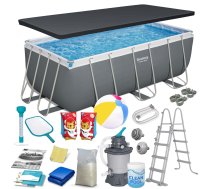 Bestway Power Steel karkasa baseins 412x201x122 cm, 17-in-1 komplekts - frame pool, Bestway pool, large pool