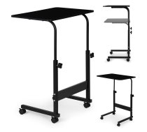 Mobilais portatīvā datora galds ar riteņiem, augstuma regulēšana, ModernHome, melns - desk and office organizers