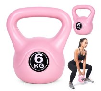 Svaru bumba ModernHome 6 kg spēka treniņiem un fitnesam, rozā
