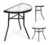 Pusapaļš stikla kafijas galdiņš balkonam un terasei Multigarden - coffee table, balcony table, terrace table