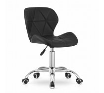 Leobert biroja krēsls ar platu atzveltni, eko āda, melns - office chair, computer chair, eco-leather chair