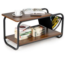 ModernHome divu līmeņu kafijas galdiņš ar žurnālu turētāju, loft stils - coffee table, loft style table