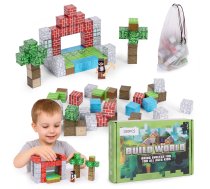 Multistore magnētiskie konstruktori bērniem, 100 elementi - magnetic blocks, building blocks for kids