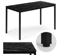 Modernhome NORD-MRBC-BC galds 120x60 cm, melns marmurs - kitchen table, dining table, computer desk