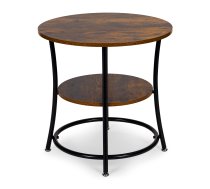Apaļš kafijas galdiņš loft stilā ModernHome ar 2 plauktiem - coffee tables, living room coffee table