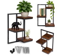 ModernHome 3 līmeņu sienas plaukts ziediem un dekoriem - wall shelf, flower shelf, plant stand