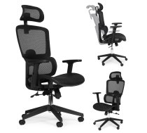 Ergonomisks biroja krēsls ModernHome grozāms ar regulējamu augstumu, melns - office chairs, office chair