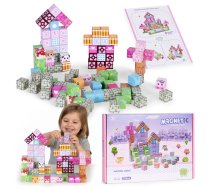 Multistore magnētiskie konstruktora kluči bērniem, 113 gab. - magnetic blocks, building blocks for kids