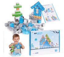 Multistore magnētiskie konstruktori bērniem, 124 detaļas, Ziemas motīvs - magnetic blocks, building blocks for kids