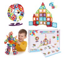 Multistore magnētiskie konstruktori, 130 detaļas - magnetic blocks, building blocks for kids, educational toys