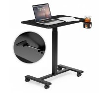 Augstumā regulējams mobilais galds 70x48 cm ModernHome, melns - desks and computer tables, writing desk, computer desk