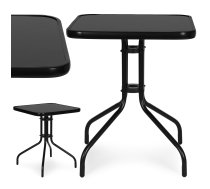Multigarden dārza galds, 60x60 cm, rūdīts stikls, melns - garden table, balcony table, terrace table
