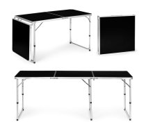 Saliekams tūrisma galds Multigarden, melns, 180x60 cm - camping table, folding table, picnic table