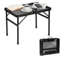 Saliekams tūrisma galds Multigarden 60x40 cm, melns - camping table, folding table, picnic table