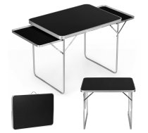 Saliekams tūrisma galds MultiGarden, 120x60 cm, melns - camping table, folding table, picnic table