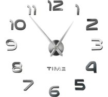 Ruhhy 00022143 DIY sienas pulkstenis 60-130 cm, sudraba - wall clock, DIY clock, Ruhhy clock