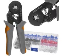 Bigstren vadu uzgaļu knaibles 0.25-10mm2 ar 500 uzgaļiem - crimping tool, wire ferrule crimper, wire crimper