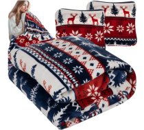 Mīksts Ziemassvētku pleds 160x200 cm ar 2 spilvendrānām Ruhhy 24825 - pillows and blankets, orthopedic pillow