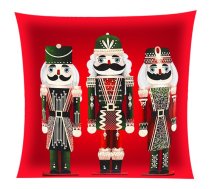 Ruhhy 24728 Ziemassvētku dekoratīvā spilvendrāna 40x40 cm, Riekstkodis - Christmas cushion cover, Nutcracker