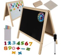 Magnētiskā krītiņu markieru flomastieru bērnu tāfele 40x40 cm 25571 | Magnetic chalk board