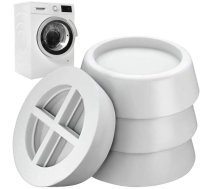 Ruhhy 23592 pretvibrācijas paliktņi veļas mašīnām, 4 gab., balti - anti-vibration pads, washing machine pads