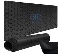 Dunmoon 24274 XXL spēļu peles paliktnis, 90x40 cm, melns/zils - gaming mouse pad, xxl mouse pad, large mouse pad