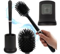 Ruhhy silikona tualetes birste ar turētāju, melna - toilet brush, silicone toilet brush, bathroom accessories