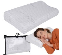 Ruhhy ergonomiskais spilvens ar atmiņas putām, balts - ergonomic pillow, memory foam pillow, orthopedic pillow