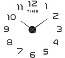 Ruhhy DIY 3D Sienas Pulkstenis, Melns - wall clock, DIY clock, 3D clock