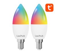 Viedā LED spuldze Laxihub LAE14S (2 gab.) WiFi Bluetooth Tuya | Smart Bulb (2-pack)