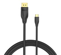 USB-C uz DisplayPort 8K HD kabelis 1,5 m Vention CGYBG (melns) | to Cable 1.5m (Black)