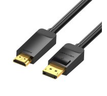 4K DisplayPort- HDMI kabelis 3 m Vention HAGBI (melns) | DisplayPort to Cable 3m (Black)