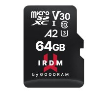 Atmiņas karte Goodram IRDM MicroSDXC 64 GB Class 10 UHS-I/U3 A2 V30 (IR-M2AA-0640R12) | Memory card