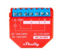 Wi-Fi Smart Relay Shelly Plus 1PM, 1 kanāls 16A, ar jaudas mērīšanu | channel with power metering
