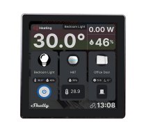 Vieds vadības panelis ar 5A slēdža sienas displeju (melns) | Smart Control Panel with Switch Shelly Wall Display (black)