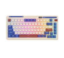 Bezvadu mehāniskā klaviatūra Royal Kludge KZZI K75 pro RGB, Moment Switch (retro zila) | Wireless mechanical keyboard blue)
