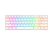 Mehāniskā tastatūra Royal Kludge RK61 RGB, sarkans slēdzis (balta) | Mechanical keyboard red switch (white)