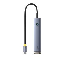 Centrmezgls 7w1 Baseus UltraJoy USB-C uz HDMI +2xUSB3.0+PD+SD/TF+3.5mm (pelēks) | Hub to (gray)