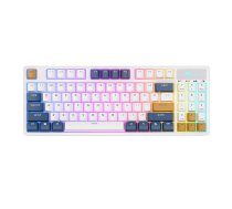 Bezvadu mehāniskā klaviatūra Royal Kludge RK89 RGB, Lemon slēdzis (balta) | Wireless mechanical keyboard switch (white)