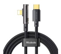 USB-C uz Lightning leņķa kabelis McDodo CA-3390 36W 1.2m Melns