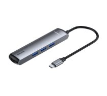 Adapteris HUB 6w1 Baseus USB-C to 3x USB 3.0 + HDMI + RJ45 + USB-C PD