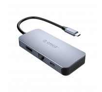 Orico 6-in-1 Adapter Hub, HDMI 4K + 3x USB 3.0 + RJ45+ USB-C PD 100W